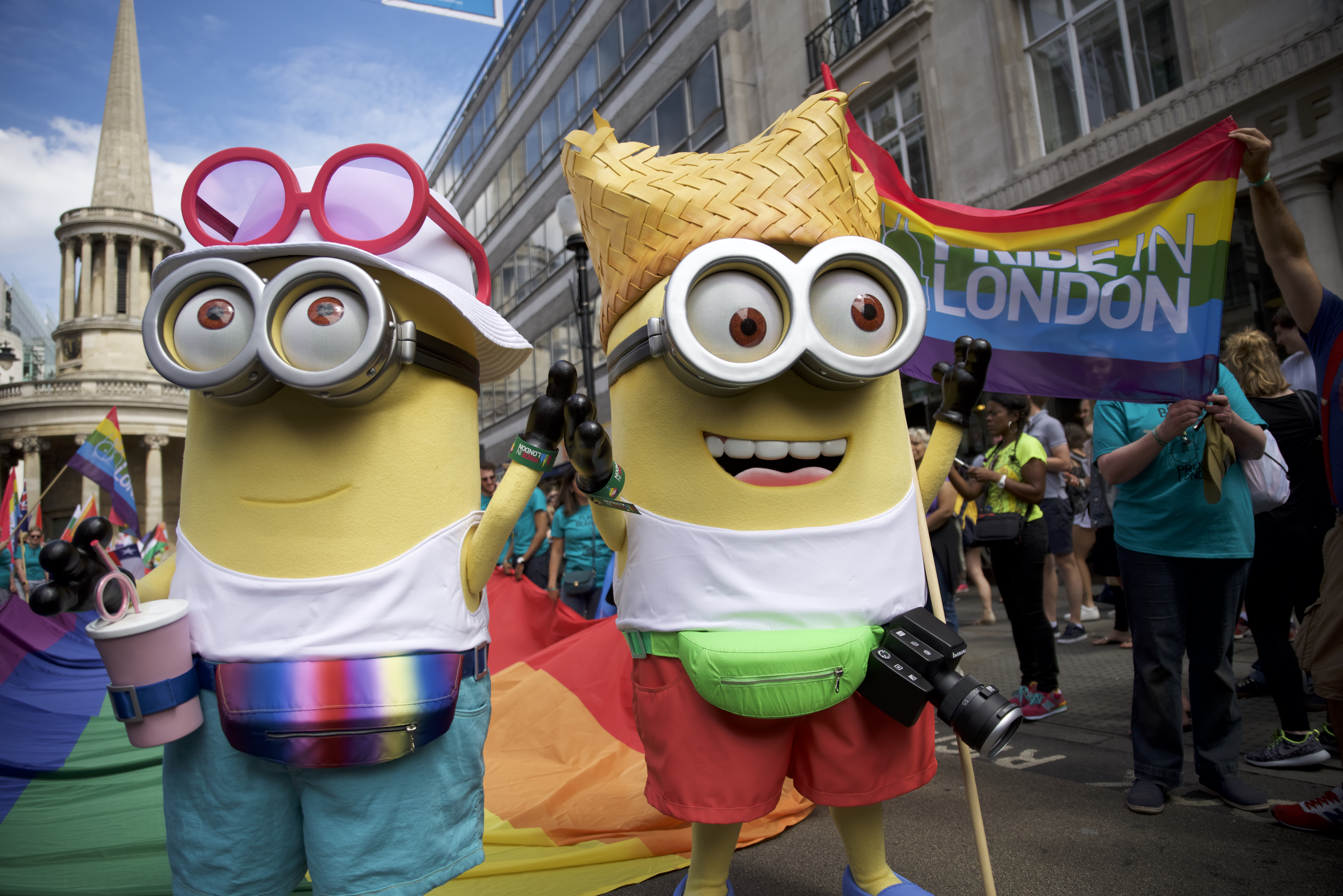 Minions at London's Gay Pride celebrations